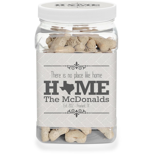 Custom Home State Dog Treat Jar (Personalized)
