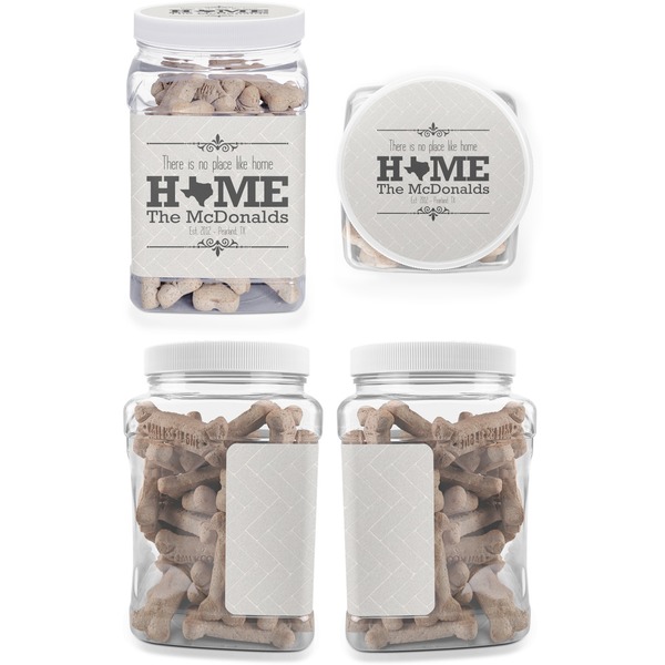 Home State Pet Treat Jar - Multiple Angles