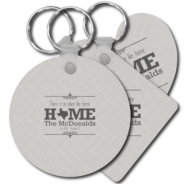 Custom Home State Plastic Keychain (Personalized)