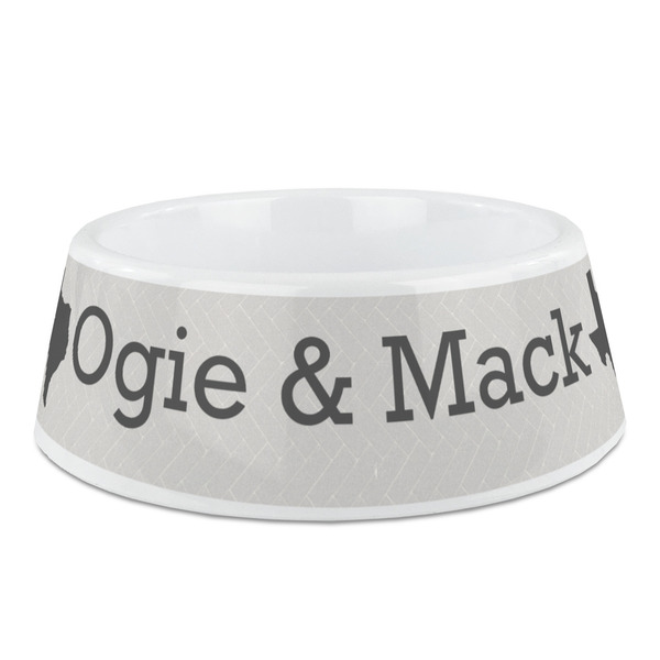 Custom Home State Plastic Dog Bowl (Personalized)