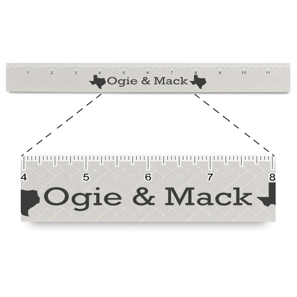 Custom Home State Plastic Ruler - 12" (Personalized)
