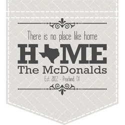 Home State Iron On Faux Pocket (Personalized)