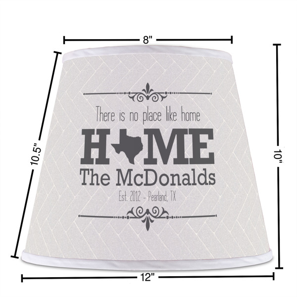 Home State Poly Film Empire Lampshade - Dimensions