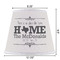 Home State Poly Film Empire Lampshade - Dimensions