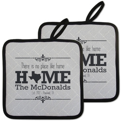 Home State Pot Holders - Set of 2 w/ Name or Text