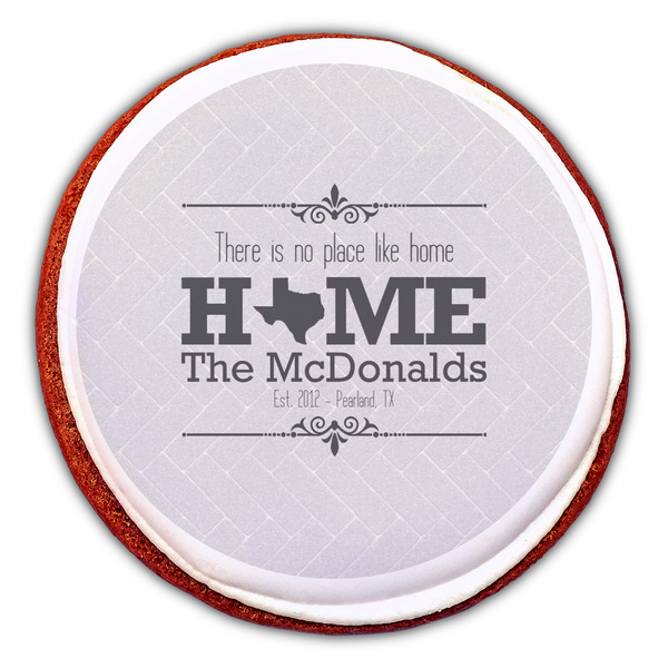 Home State Printed Icing Circle - Large - On Cookie