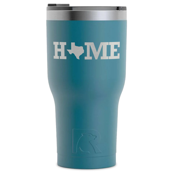 Custom Home State RTIC Tumbler - Dark Teal - Laser Engraved - Single-Sided (Personalized)