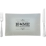 Home State Rectangular Glass Lunch / Dinner Plate - Single or Set (Personalized)