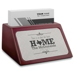 Home State Red Mahogany Business Card Holder (Personalized)