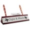 Home State Red Mahogany Nameplates with Business Card Holder - Angle