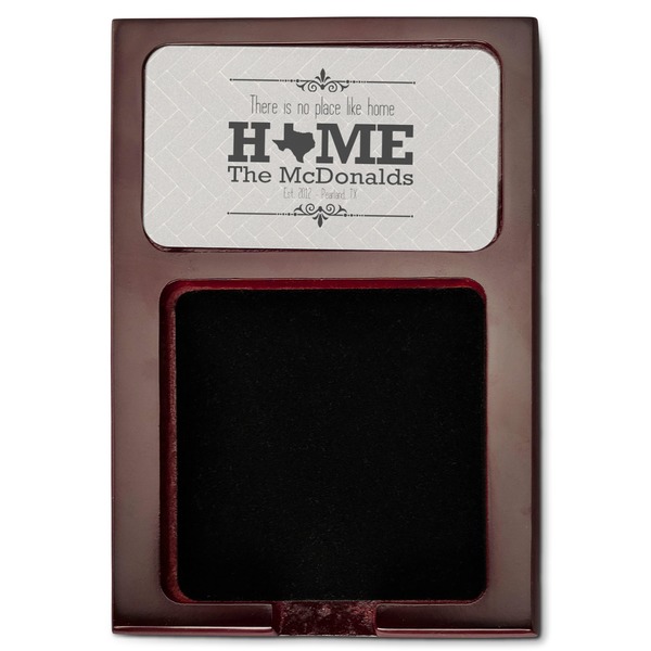 Home State Red Mahogany Sticky Note Holder - Flat