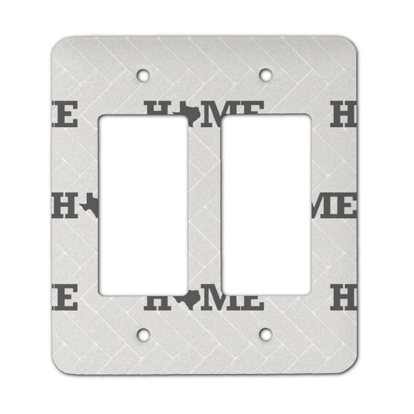 Custom Home State Rocker Style Light Switch Cover - Two Switch