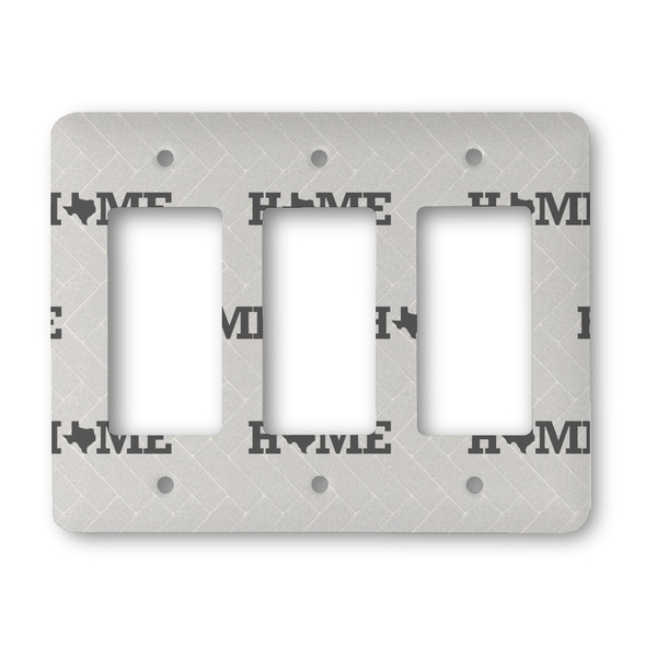 Custom Home State Rocker Style Light Switch Cover - Three Switch