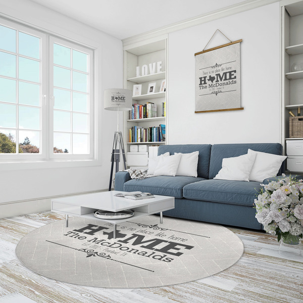 Home State Round Area Rug - IN CONTEXT