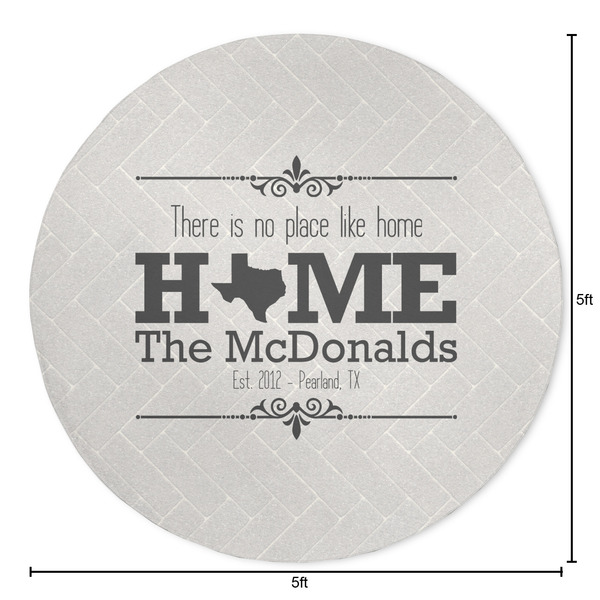 Home State Round Area Rug - Size