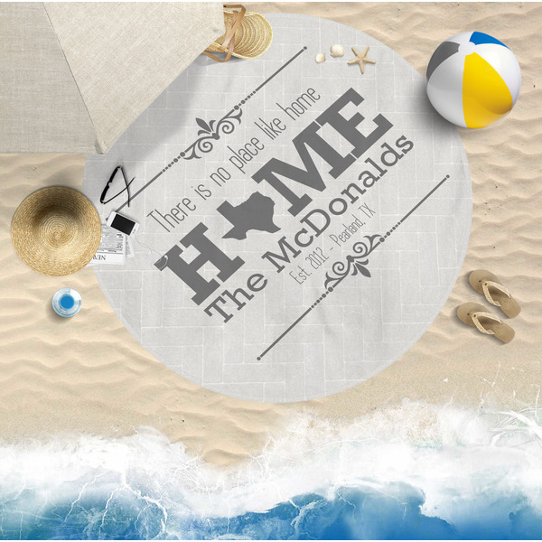 Home State Round Beach Towel Lifestyle