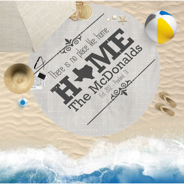 Home State Round Beach Towel Lifestyle