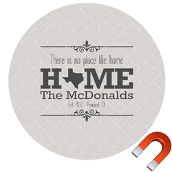 Home State Round Car Magnet - 6" (Personalized)