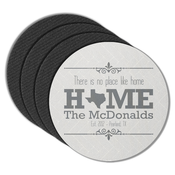 Home State Round Coaster Rubber Back - Main