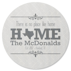 Home State Round Rubber Backed Coaster (Personalized)
