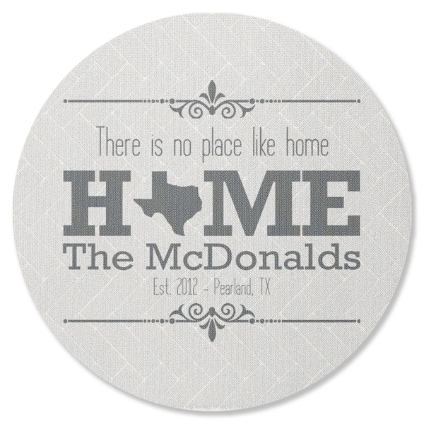 Custom Home State Round Rubber Backed Coaster (Personalized)