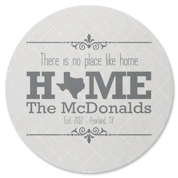 Home State Round Coaster Rubber Back - Single