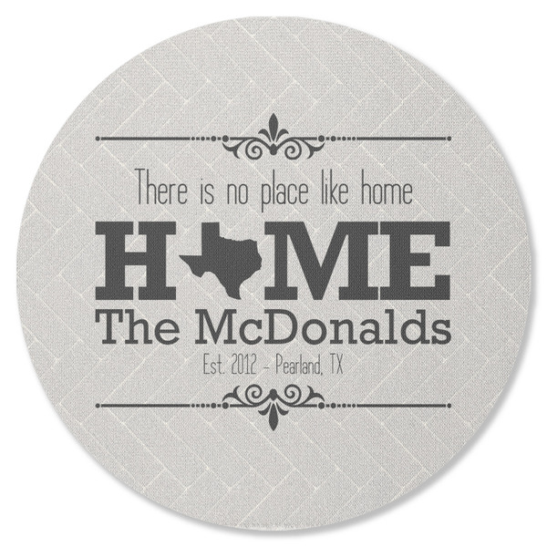 Custom Home State Round Rubber Backed Coaster (Personalized)