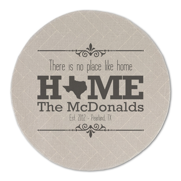 Custom Home State Round Linen Placemat - Single Sided (Personalized)