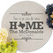 Home State Round Linen Placemats - Front (w flowers)