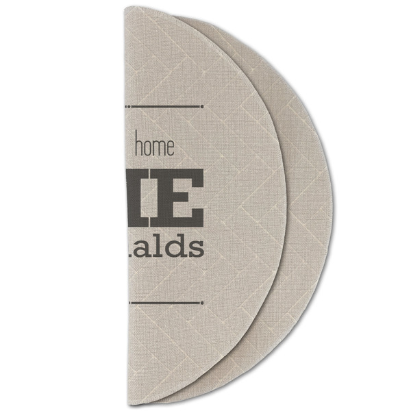 Home State Round Linen Placemats - HALF FOLDED (double sided)