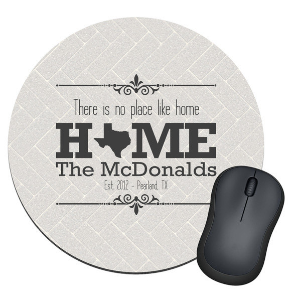 Custom Home State Round Mouse Pad (Personalized)
