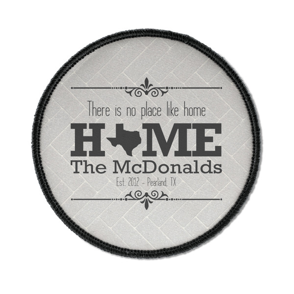 Custom Home State Iron On Round Patch w/ Name or Text