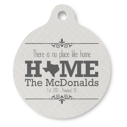 Home State Round Pet ID Tag (Personalized)