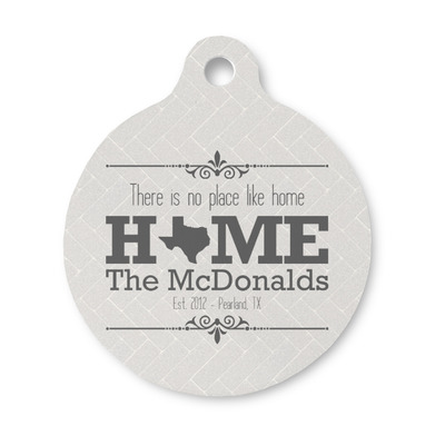Home State Round Pet ID Tag - Small (Personalized)