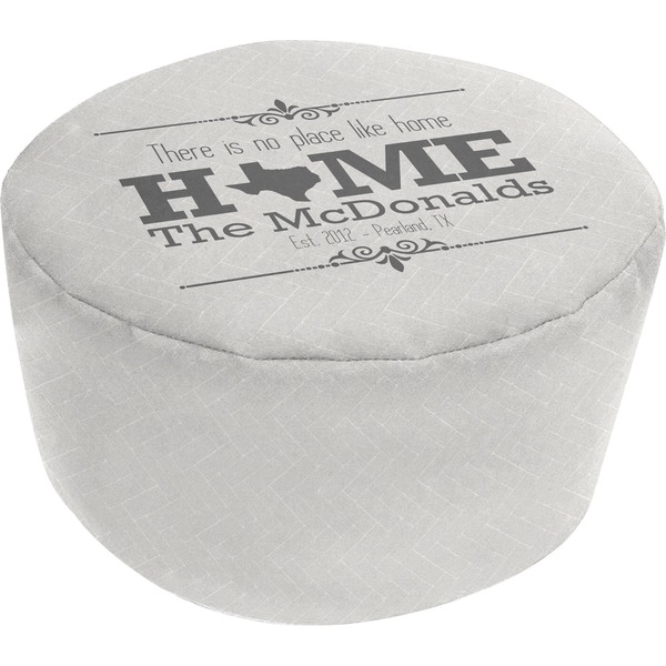 Custom Home State Round Pouf Ottoman (Personalized)