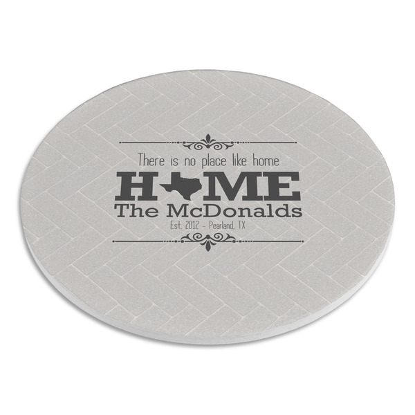 Home State Round Stone Trivet - Angle View