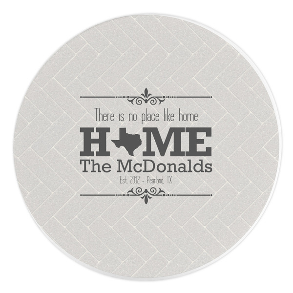 Custom Home State Round Stone Trivet (Personalized)