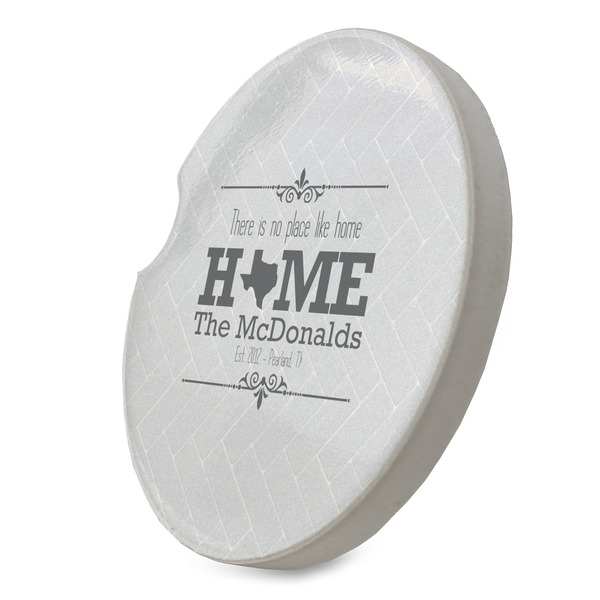 Home State Sandstone Car Coaster - STANDING ANGLE