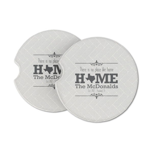 Custom Home State Sandstone Car Coasters (Personalized)