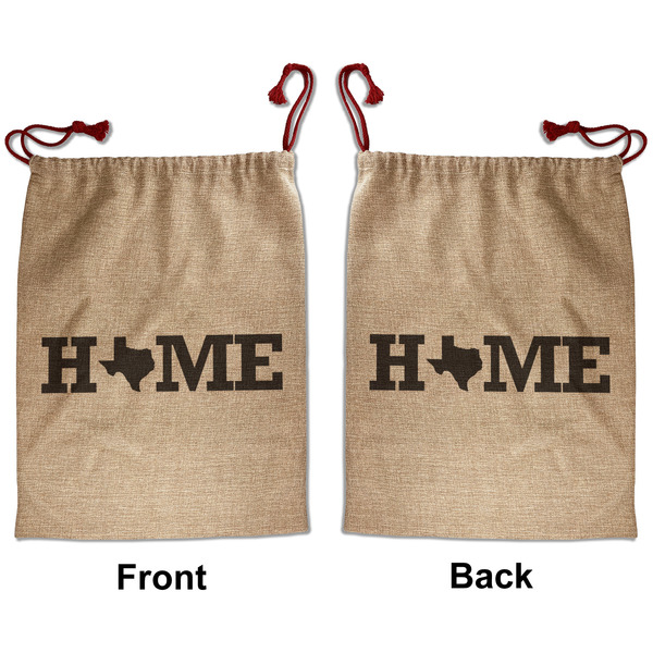 Custom Home State Santa Sack - Front & Back