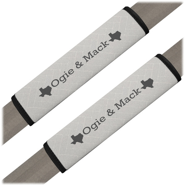 Custom Home State Seat Belt Covers (Set of 2) (Personalized)