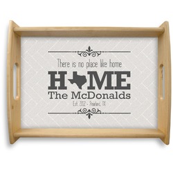 Home State Natural Wooden Tray - Large (Personalized)
