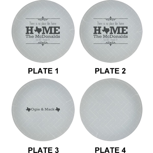 Home State Set of Appetizer / Dessert Plates (Approval)