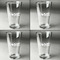 Home State Set of Four Engraved Beer Glasses - Individual View