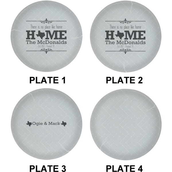 Home State Set of Lunch / Dinner Plates (Approval)