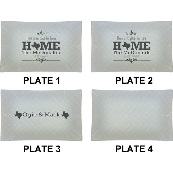 Home State Set of Rectangular Dinner Plates (Approval)