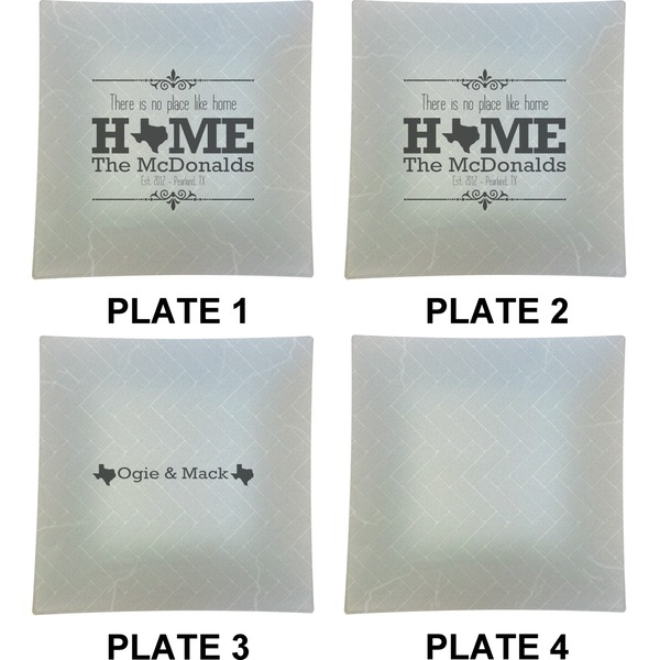 Home State Set of Square Dinner Plates (Approval)