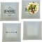 Home State Set of 4 Glass Square Lunch / Dinner Plate 9.5" (Personalized)