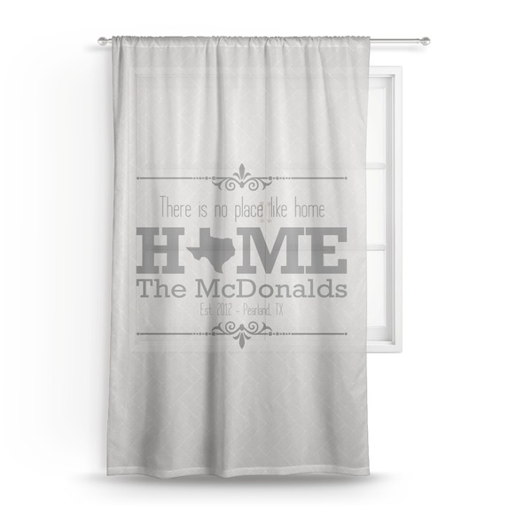 Custom Home State Sheer Curtain (Personalized)