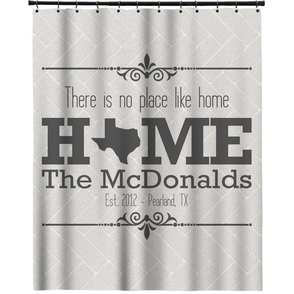 Custom Home State Extra Long Shower Curtain - 70"x84" (Personalized)